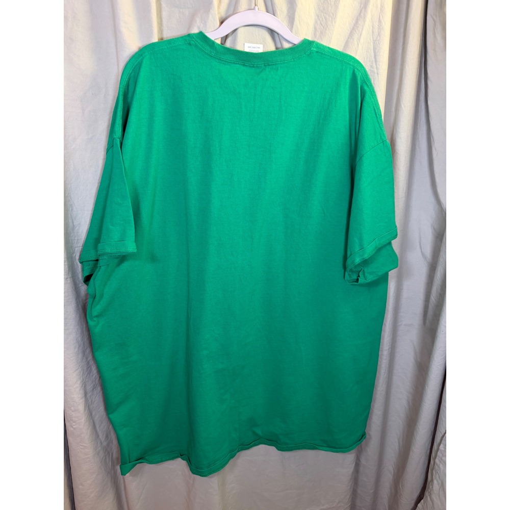 Port & Company Tails and Tales Green Graphic T-Shirt Turtle Rabbit Reading 3XL - Picture 3 of 5